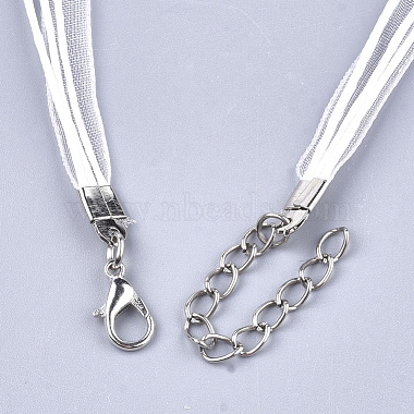 Изготовление ожерелья из вощеного шнура и органзы(NCOR-T002-101)-3