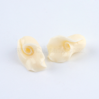 15mm Ivory Flower Synthetic Coral Beads