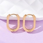 304 Stainless Steel Huggie Hoop Earrings, Oval, Golden, 17x12.5x3mm, Pin: 1mm(STAS-H156-11A-G)