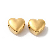 Manual Polishing 304 Stainless Steel Beads, Heart, Real 18K Gold Plated, 6.5x6.5x4mm, Hole: 1.2mm(STAS-P335-33G)