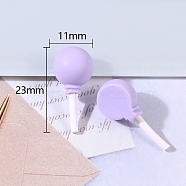 Opaque Resin Decoden Cabochons, for Hair Accessories, Imitation Food, Balloon, Lilac, 23x11mm(OHAR-PW0001-486J)