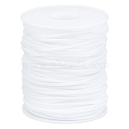 1 Roll Hollow Pipe PVC Tubular Synthetic Rubber Cord, Wrapped Around White Plastic Spool, White, 2mm, Hole: 1mm, about 54.68 Yards(50m)/roll(RCOR-SC0001-01B)