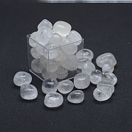 Natural Quartz Crystal Beads, Tumbled Stone, Healing Stones, for Reiki Healing Crystals Chakra Balancing, Half Drilled, Nuggets, 11~18x14~21x11~16mm(G-H1462-04)