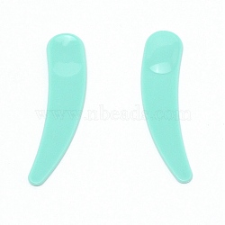 Plastic Mini Disposable Cosmetic Spatula Facial Cream Scoop, Moon-shaped, Makeup Tools Face Acce, Turquoise, 5.3x1.3x0.2cm(MRMJ-TAC0004-38)