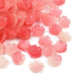 Shell Powder Beads, Flower, Pink, 10x2.5mm, Hole: 1.2mm(BSHE-L038-01B)