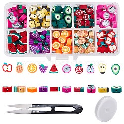 SUNNYCLUE 200Pcs 10 Style Handmade Polymer Clay Beads, Mixed Color, 20pcs/style(CLAY-SC0001-27)