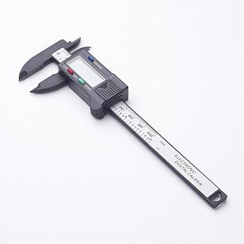 Plastic Electronic Vernier Caliper, Measurement Range: 0-100mm, Black, 180x60x14mm