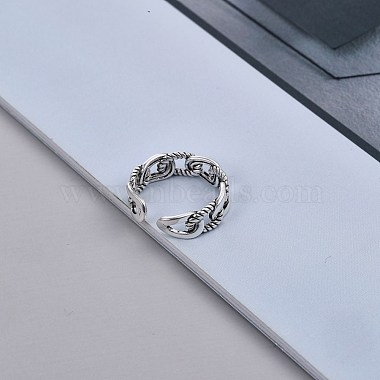 Adjustable Brass Cuff Finger Rings for Women(RJEW-BB70613)-3