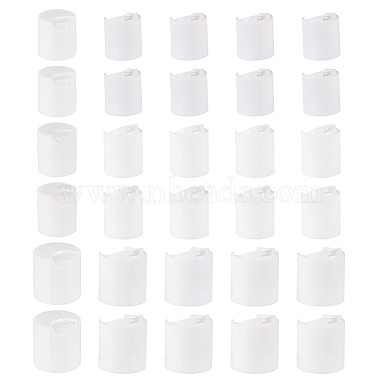 White Plastic Disc Top Cap Bottles
