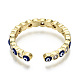 Brass Micro Pave Clear Cubic Zirconia Cuff Rings(RJEW-T016-07G-NF)-5