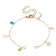 fabrication de bracelets à maillons en laiton étoile et lune(AJEW-JB01150-33)-1