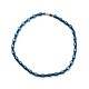 Bracelet de collier de perles de colonne en hématite synthétique et laiton avec fermoirs magnétiques(SJEW-G079-01)-3