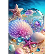 Beach Theme DIY Diamond Painting Kit, Including Resin Rhinestones Bag, Diamond Sticky Pen, Tray Plate and Glue Clay, Starfish, 400x300mm(WG98944-04)