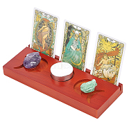 Wooden Tarot Card Display Stands, Moon Phase Tarot Holder for Divination, Tarot Decor Tools, Rectangle, Chocolate, 19.9x7.5x2cm(ODIS-WH0029-53)