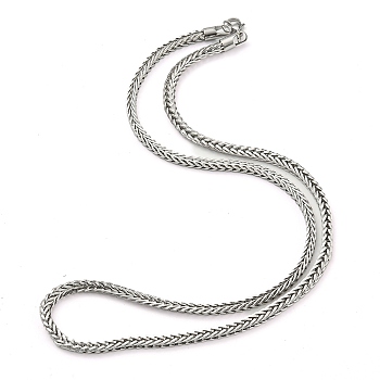 304 Stainless Steel Chain Necklaces, Snake Chain, Stainless Steel Color, 24.02 inch(61cm)