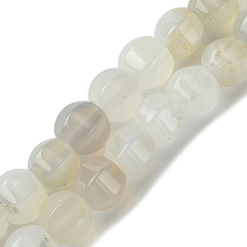 Natural White Agate Beads Strands, Faceted, Round, 10mm, Hole: 1.3mm, about 40pcs/strand, 16.14~16.22''(41~41.2cm)