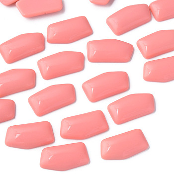 Opaque Acrylic Cabochons, Nuggets, Light Coral, 27x14.5x5mm, about 300pcs/500g