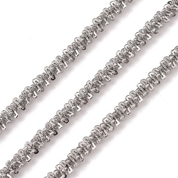 Handmade 304 Stainless Steel Sparkling Cauliflower Chains, Soldered, with Spool, Stainless Steel Color, 3.5mm