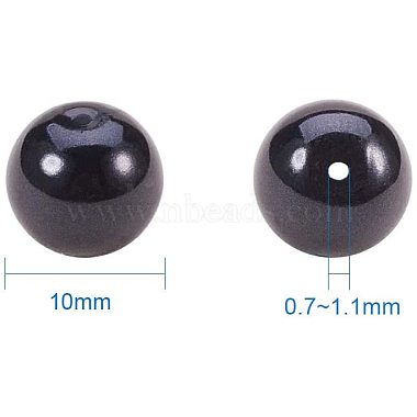 pearlized Glasperlen runde Perlen(HY-PH0001-10mm-080)-3