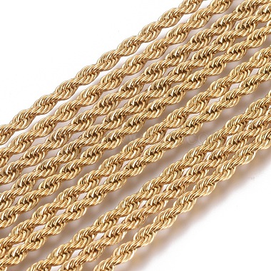 Unisex 304 Stainless Steel Rope Chain Necklaces(X-STAS-D0002-33G)-2