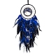 Iron & Wire Wrapped Natural Sodalit Chip Tree of Life Hanging Decoration(PW-WG72096-01)-1
