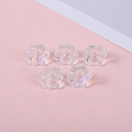 Glass Beads, Lily Flower, Clear, 12x8mm, Hole: 1.4mm(GLAA-WH0030-30I)