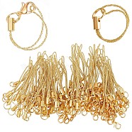 100Pcs 2 Style Polyester Cord Mobile Straps, with Alloy Findings, Golden, 5.8~7.2cm, 50pcs/style(FIND-GF0004-59)