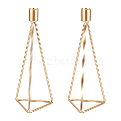 Iron Candle Holder, Perfect Home Party Decoration, Triangle, Golden, 2.2x24.2x9.5cm(AJEW-WH0171-56A)