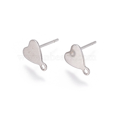 Stainless Steel Color Heart Stainless Steel Stud Earring Findings