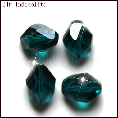 13mm DarkCyan Bicone Glass Beads