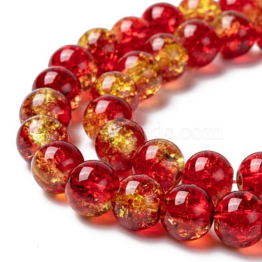 Spray Painted Crackle Glass Beads Strands(CCG-Q002-8mm-10)-3