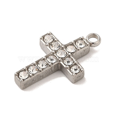 304 Colgantes del rhinestone del acero inoxidable(STAS-S131-11P)-2