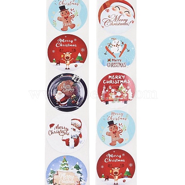 pegatinas autoadhesivas de papel con tema navideño(X-DIY-B077-01A-09)-2