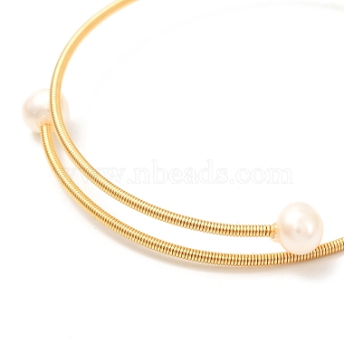 Natural Pearl Beads Bangle for Girl Women(BJEW-JB06853)-5