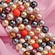 Shell Pearl Colorful Beads Strands(BSHE-S605-8mm-M)-1