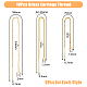 9 Pairs 3 Style Brass Stud Earring Findings(KK-DC0001-38)-2