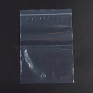 Plastic Zip Lock Bags, Resealable Packaging Bags, Top Seal, Self Seal Bag, Rectangle, White, 22x15cm, Unilateral Thickness: 2.1 Mil(0.055mm), 100pcs/bag(OPP-G001-F-15x22cm)
