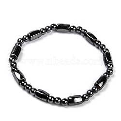 Magnetic Hematite Bracelets, Dark Gray, Inner Diameter: 2-1/8 inch(5.4cm)(BJEW-Q005)