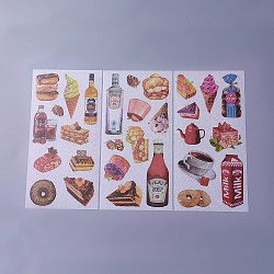 Scrapbook Stickers, Self Adhesive Picture Stickers,  Cake Pattern, Colorful, 200x100mm(DIY-P003-F03)