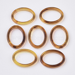 Transparent Acrylic Linking Rings, Imitation Gemstone, Oval, Gold, 25x19x4mm, Inner Diameter: 19x13mm, about 730pcs/500g(OACR-S028-117)