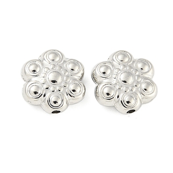 CCB Plastic Beads, Flower, Platinum, 12.5x5mm, Hole: 1.6mm