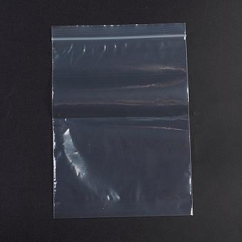 Plastic Zip Lock Bags, Resealable Packaging Bags, Top Seal, Self Seal Bag, Rectangle, White, 22x15cm, Unilateral Thickness: 2.1 Mil(0.055mm), 100pcs/bag