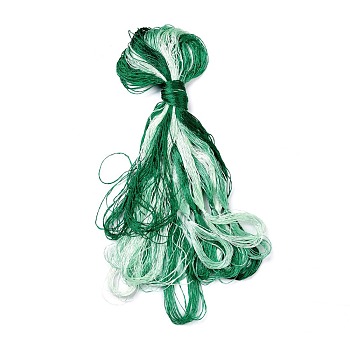 Real Silk Embroidery Threads, Friendship Bracelets String, 8 Colors, Gradient color, Sea Green, 1mm, 20m/bundle, 8 bundles/set