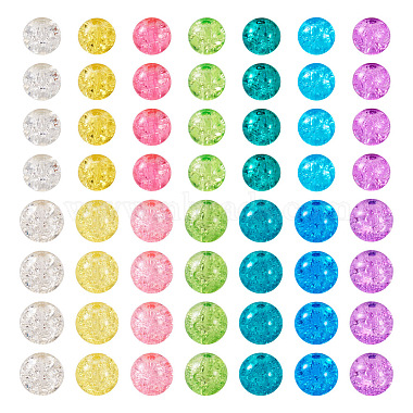420Pcs 14 Style Transparent Spray Painted Crackle Glass Beads Strands(CCG-TA0002-04)-2