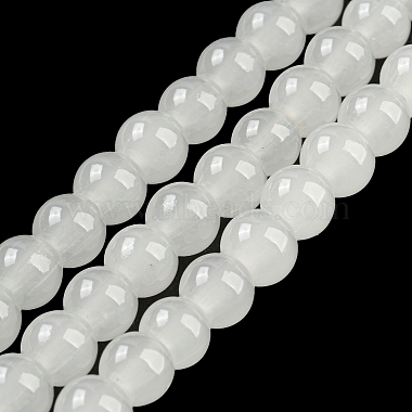 cuisson imitation peinte jade verre brins de perles rondes(DGLA-Q021-6mm-01)-2