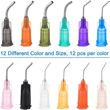 benecreat 120 pcs 12 couleurs plastique fluide précision aiguille émoussée conseils de distribution(TOOL-BC0001-22)-2