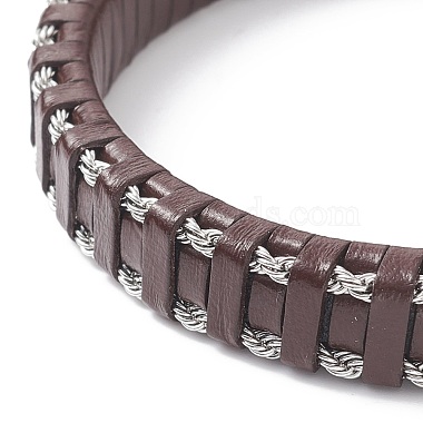Leather Braided Cord Bracelets(BJEW-E345-15C-G)-2