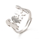 201 Stainless Steel Family Adjustable Ring for Women(RJEW-F131-03P)-1