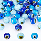 48Pcs 3 Colors Handmade Evil Eye Lampwork Round Beads(LAMP-NB0001-85)-4