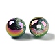 UV Plating Opaque Crackle Two-tone Acrylic Beads(MACR-C032-01A)-2